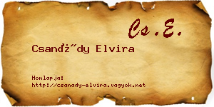 Csanády Elvira névjegykártya